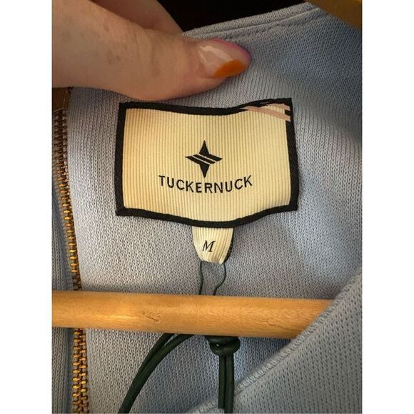 NWT Tuckernuck Light Blue Francoise Mod Knit 3/4 Sleeve Mini Dress Medium $228 - Picture 6 of 8